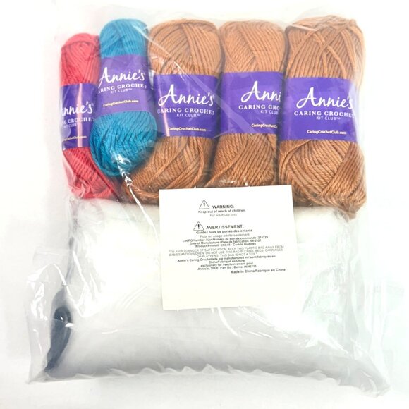 Annies Caring Crochet Kit Club Cuddle Buddies Kit for Handmade Teddy Bears - New - Picture 4 of 7
